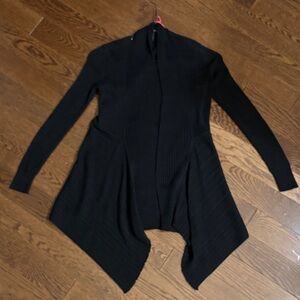 WHBM Black Women's Open front Sweater